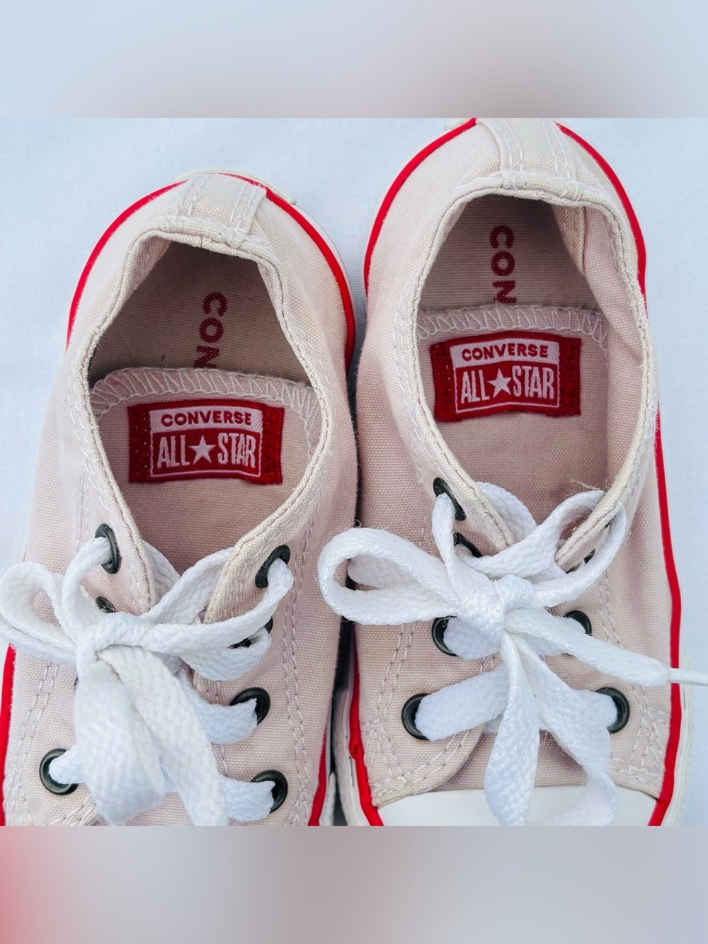 Converse Chuck Taylor All Star Ox Toddler Low Top Sneakers 8 Soft Pink Canvas - Picture 13 of 16